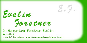 evelin forstner business card